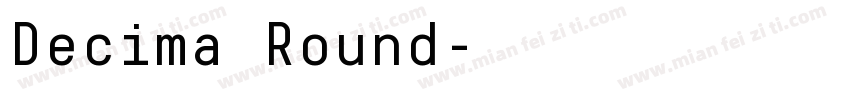 Decima Round字体转换
